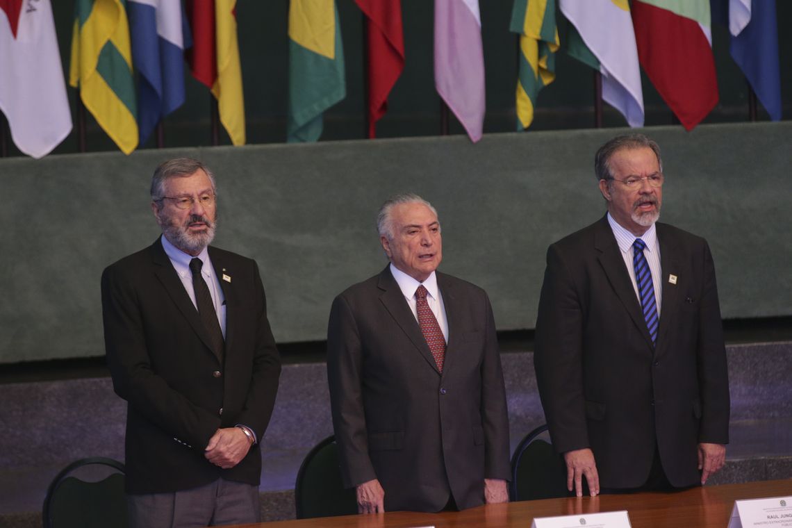Antonio Cruz/Agência Brasil O presidente Michel Temer participa da abertura do Seminário Nacional de Segurança Pública, na Academia Nacional de Polícia, em Brasília.