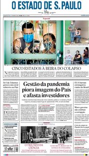 Capa do Jornal O Estado de S. Paulo Edição 2020-05-25