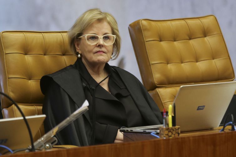 O plenário do Supremo Tribunal Federal (STF) retoma o julgamento de ação direta de inconstitucionalidade (ADI) sobre proibição de programas com sátiras a candidatos. Na foto,a ministra Rosa Weber.