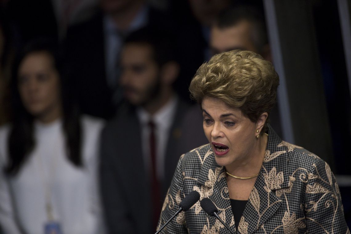 Marcelo Camargo/Agência Brasil Brasília - A presidenta afastada, Dilma Rousseff, faz sua defesa durante sessão de julgamento do impeachment no Senado (Marcelo Camargo/Agência Brasil)