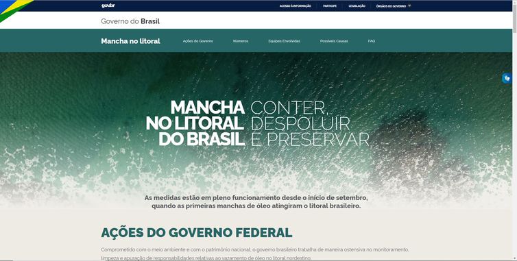 Reprodução Site Manchas no litoral. site Manchas no litoral.