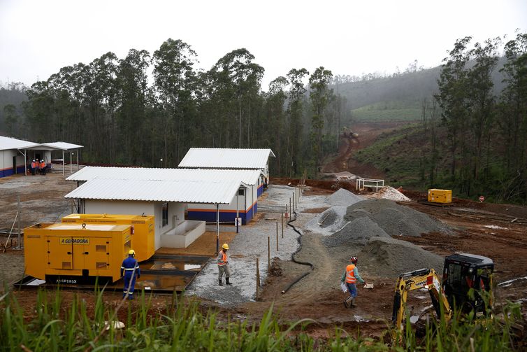 Canteiro de obras da Nova Bento Rodrigues.