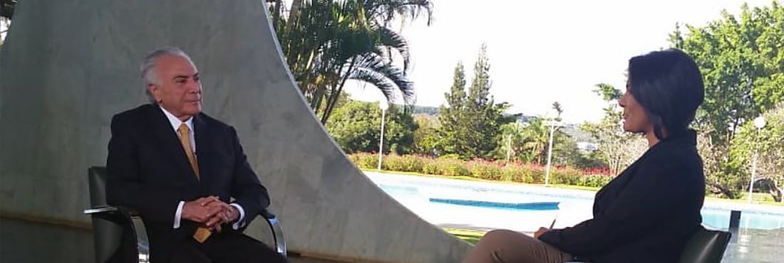 Presidente Michel Temer em entrevista ao programa Nos Corredores do Poder