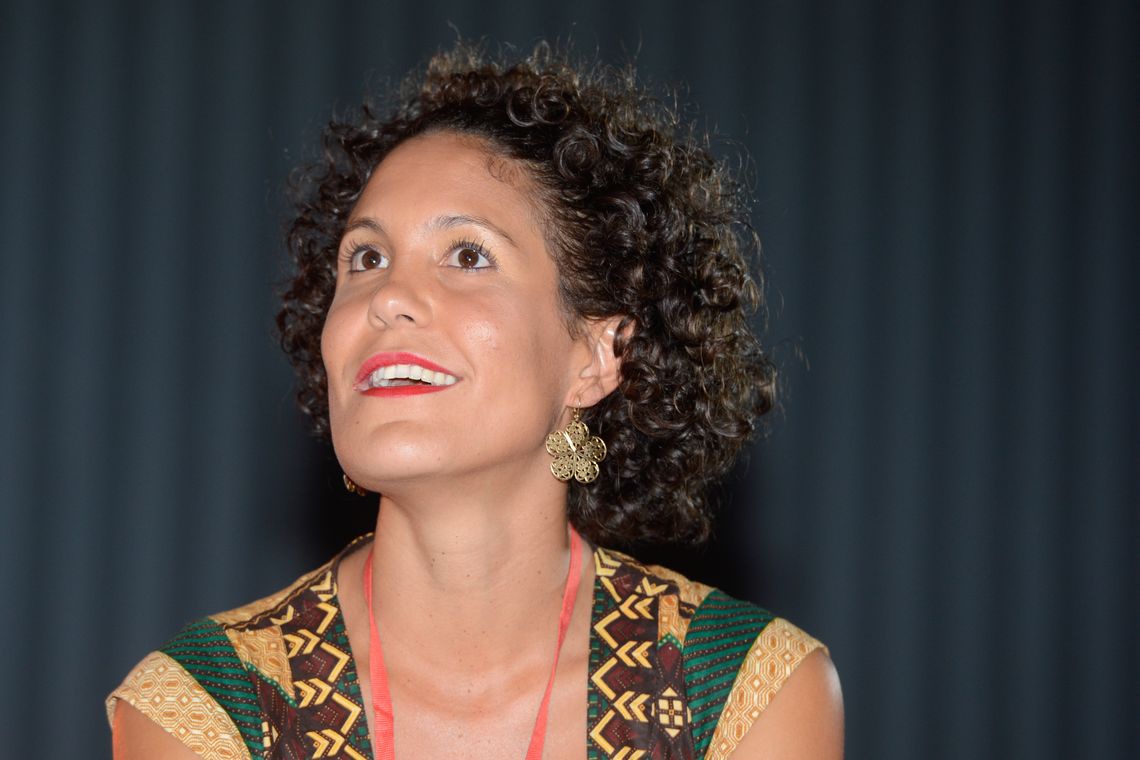 Valter Campanto/Agência Brasil Antropóloga Paula Balduino, meiadora no Festival Latinidades 2014, durante palestra Territórios Negros, fontes de sabedoria ancestral (Valter Campanato/Agência Brasil)