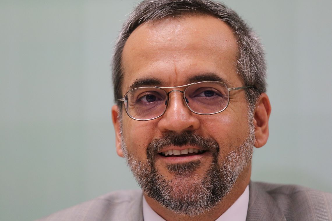 Fabio Rodrigues Pozzebom/Agênci O ministro da educação Abraham Weintraub lança programa Conta pra Mim