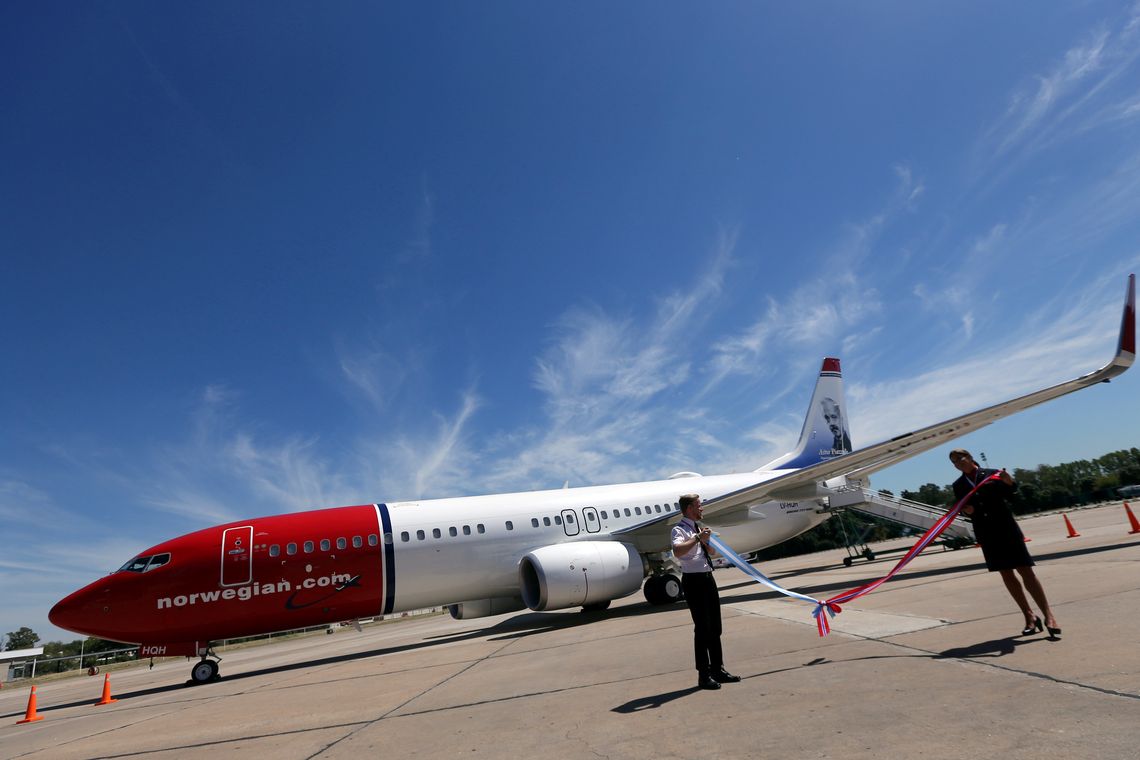 Reuters/Marcos Brindicci/Direitos Reservados/Agência Brasil FILE PHOTO: A Norwegian Air Boeing 737-800 is seen during the presentation of Norwegian Air first low cost transatlantic flight service from Argentina at Ezeiza airport in Buenos Aires, Argentina, March 8, 2018. REUTERS/Marcos Brindicci/File