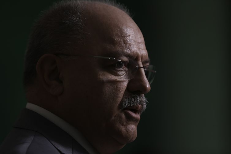 Ministro-Chefe do Gabinete de Segurança Institucional da Presidência da República, Sérgio Etchegoyen, fala à imprensa sobre a situação em Pacaraima após atuação do governo.