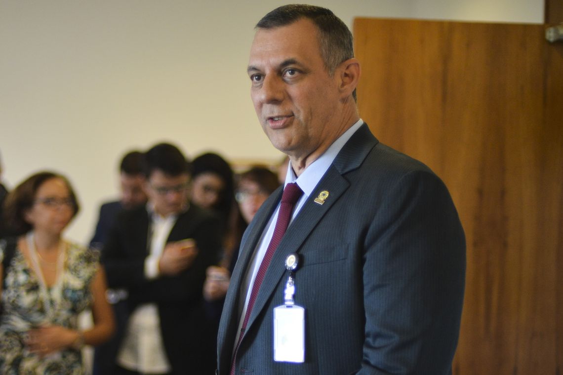 Marcello Casal JrAgência Brasil O general, Otávio Santana do Rêgo Barros, porta-voz do presidente, Jair Bolsonaro, fala com jornalistas no Palácio do planalto