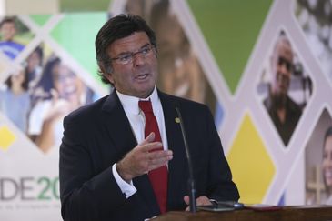 O presidente do Tribunal Superior Eleitoral (TSE), ministro Luiz Fux, divulga o perfil do eleitorado brasileiro para as Eleições Gerais 2018, durante entrevista coletiva no TSE