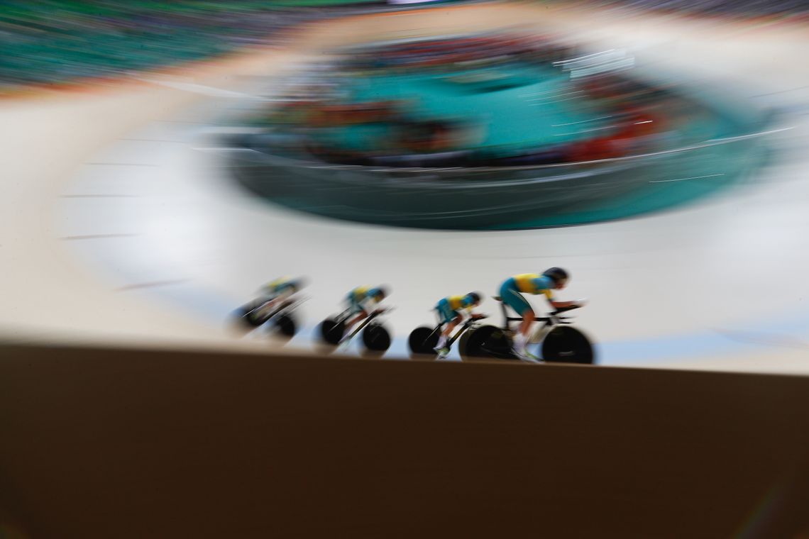 Fernando Frazão/Agência Brasil Rio de Janeiro - Equipe australiana feminina de ciclismo perseguição vence duelo pelo 5º lugar com italianas no Velódromo dos Jogos Rio 2016, no Parque Olímpico. (Fernando Frazão/Agência Brasil)