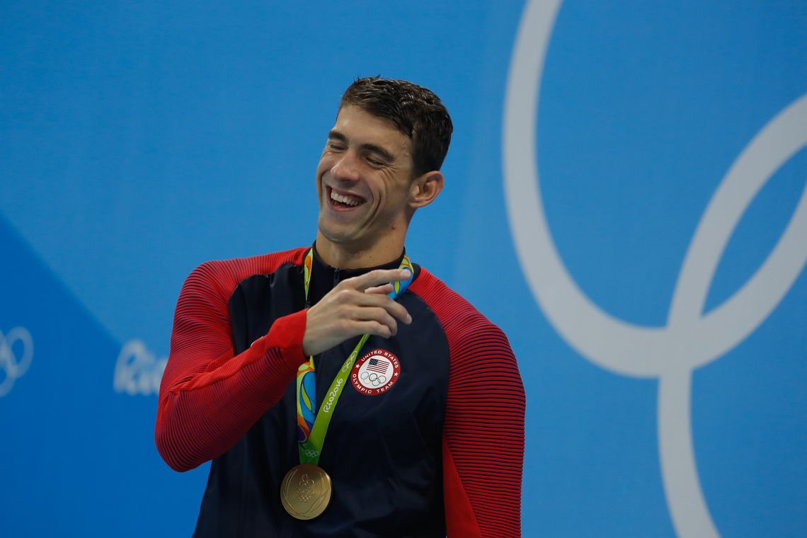 Fernando Frazão/Agência Brasil Rio de Janeiro - Michael Phelps, dos Estados Unidos, ganha sua 20ª medalha de ouro olímpica, nos 200m nado borboleta, nos Jogos Rio 2016. (Fernando Frazão/Agência Brasil)