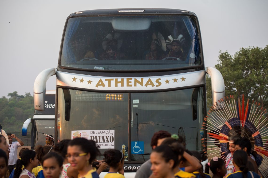 Marcelo Camargo/Agência Brasil Palmas/TO- Índios Karajá Xambioá se reúnem em área próxima a Aldeia Okara, onde as etnias brasileiras estão hospedadas ( Marcelo Camargo/Agência Brasil)