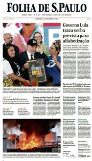 Capa do Jornal Folha de S. Paulo Edição 2023-11-14