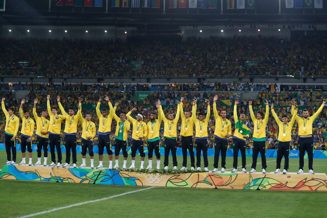 Fernando Frazão/Agência Brasil Rio de Janeiro - Brasil vence Alemanha e conquista primeiro ouro olímpico do futebol (Fernando Frazão/Agência Brasil)