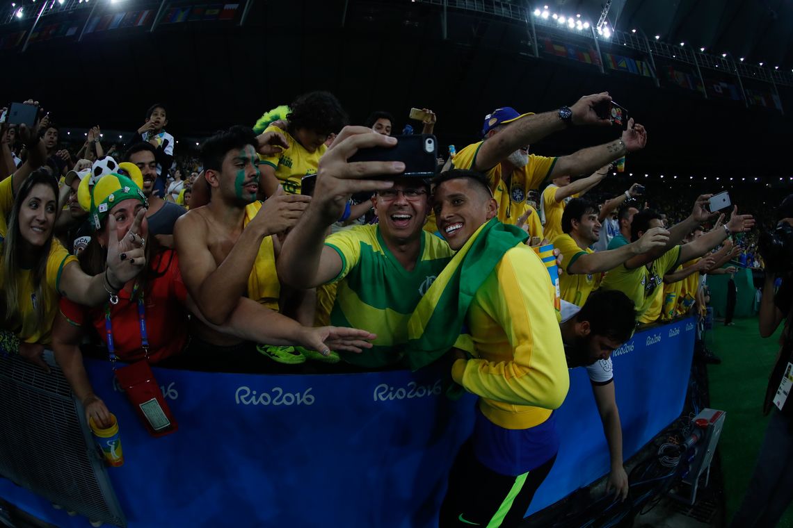 Fernando Frazão/Agência Brasil Rio de Janeiro - Brasil vence Alemanha e conquista primeiro ouro olímpico do futebol (Fernando Frazão/Agência Brasil)