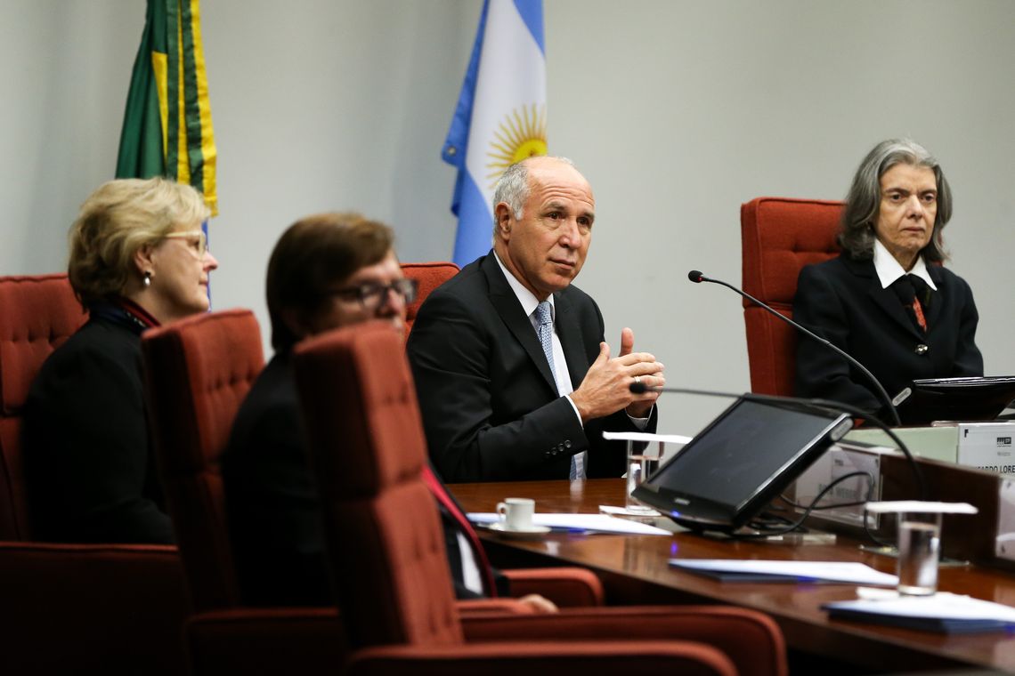 Marcelo Camargo/Agência Brasil Brasília - O presidente da Corte Suprema da Argentina, Ricardo Lorenzetti, durante a palestra Audiências Públicas, Participação Social e Implementação de Direitos Fundamentais – A experiência da Corte Suprema Argentina (Marcelo Camargo