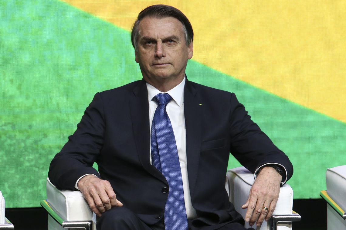 Rovena Rosa/Agência Brasil O presidente da República, Jair Bolsonaro, durante encontro com lideranças empresariais, na sede da Federação das Indústrias do Estado de São Paulo (Fiesp).