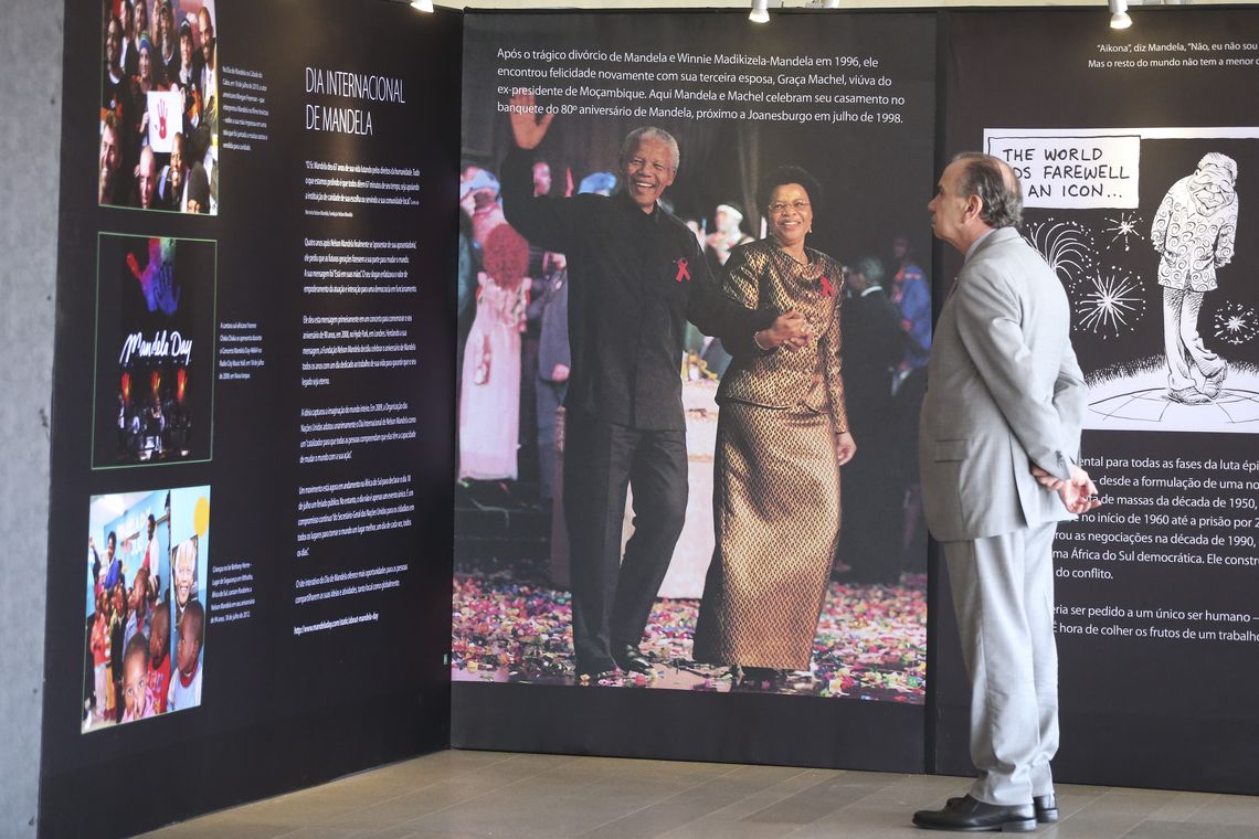 José Cruz/Agência Brasil O ministro das Relações Exteriores, Aloysio Nunes Ferreira, durante inauguração da exposição Centenário Mandela, no Palácio Itamaraty.