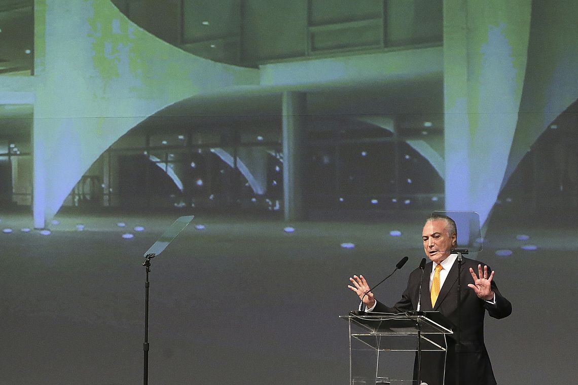 Antonio Cruz/ Agência Brasil Brasília - O presidente Michel Temer participa da abertura da 20ª Marcha a Brasília em Defesa dos Municípios (Antonio Cruz/Agência Brasil)
