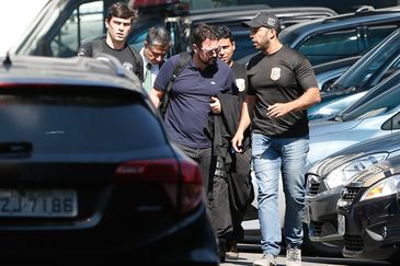 Rio de Janeiro - O ex-secretário municipal de Obras Alexandre Pinto é preso preventivamente pela Polícia Federal na Operação Rio 40 Graus (Tânia Rêgo/Agência Brasil)