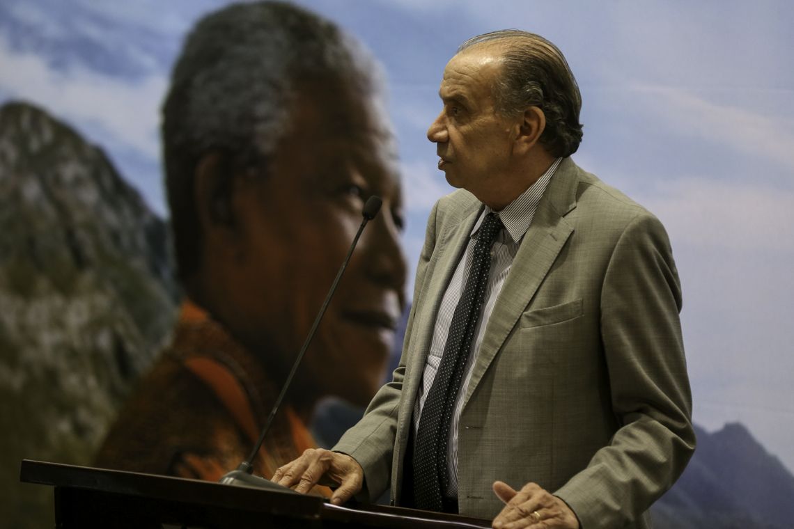 Fabio Rodrigues Pozzebom/Agência Brasil O ministro das Relações Exteriores, Aloysio Nunes Ferreira, durante inauguração da exposição Centenário Mandela, no Palácio Itamaraty.