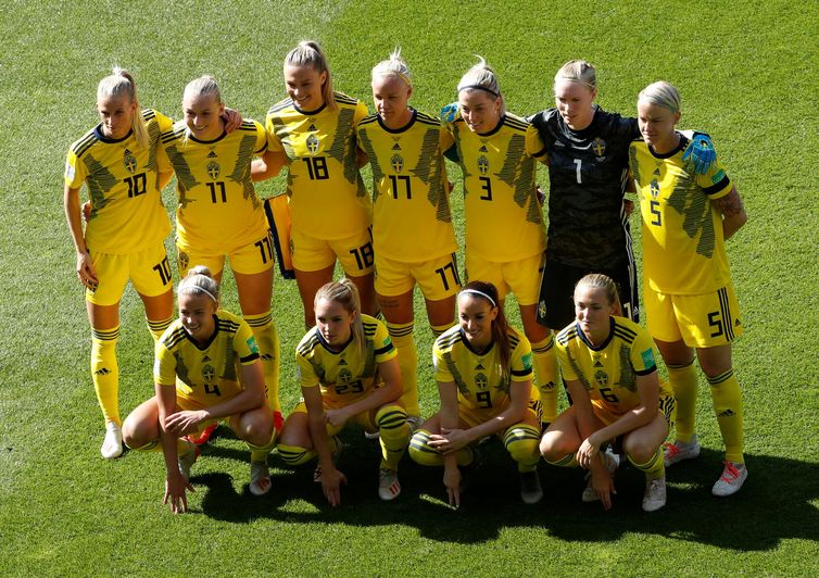 Seleção da Suécia na Copa do Mundo de Futebol Feminino - França 2019. 