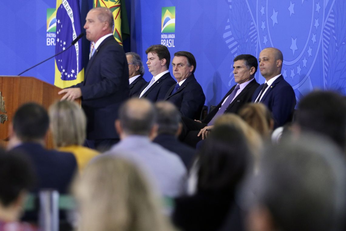 Valter Campanato/Agência Brasil O ministro da Casa Civil, Onyx Lorenzoni, fala na cerimônia da assinatura do decreto da Política Nacional de Desenvolvimento Regional e da entrega Oficial dos Planos Regionais da Amazônia, do Nordeste e do Centro-Oeste.