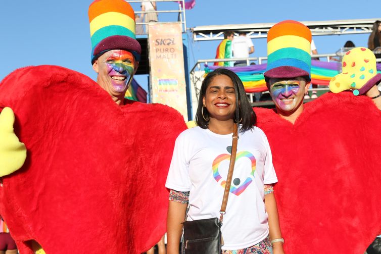 22ª Parada do Orgulho LGBTQI de Brasília. na foto, Rosa Sandra posa para foto