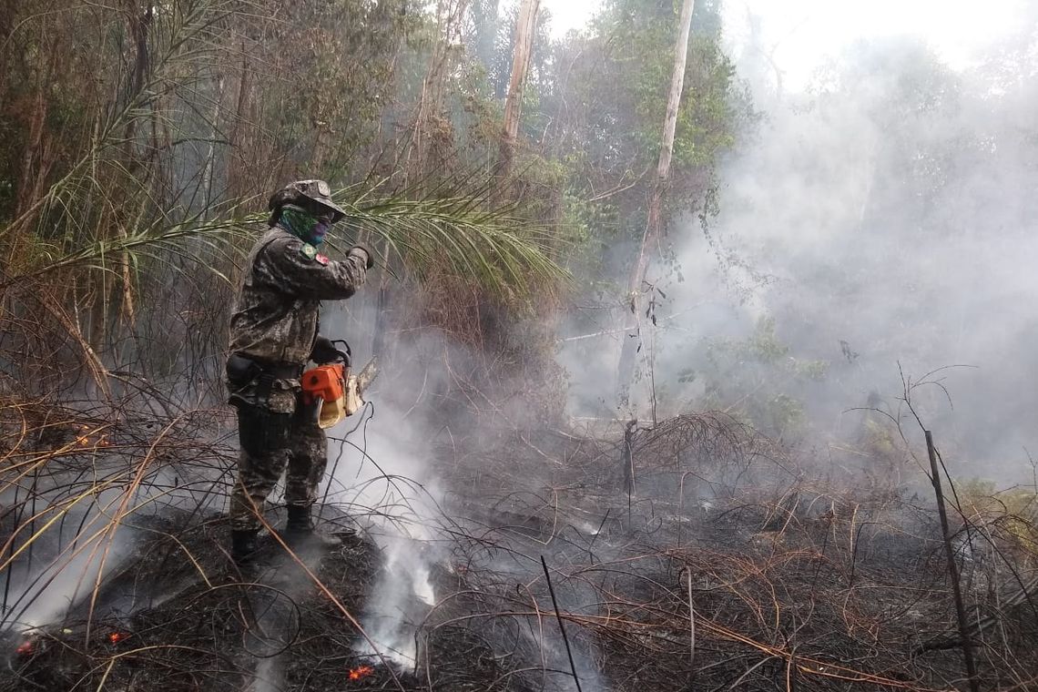 Op VERDE BRASIL/17 Operação de Garantia da Lei e da Ordem Verde Brasil sob a Coordenação da 17ª Brigada de Infantaria de Selva e com a participação de Órgãos Estaduais e Federais, para combate a incêndios em vegetação e repressão a delitos ambientais