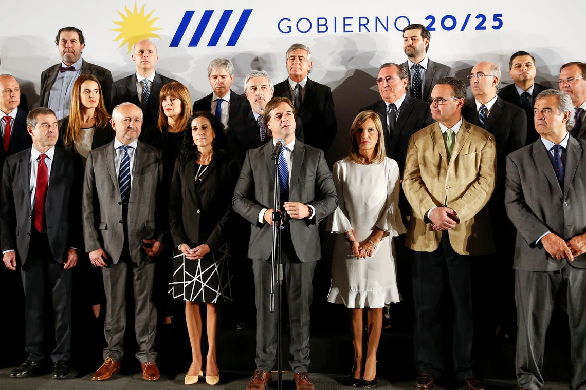 REUTERS/Mariana Greif Novo presidente do Uruguai, Lacalle Pou, anuncia integrantes do ministério - REUTERS/Mariana Greif