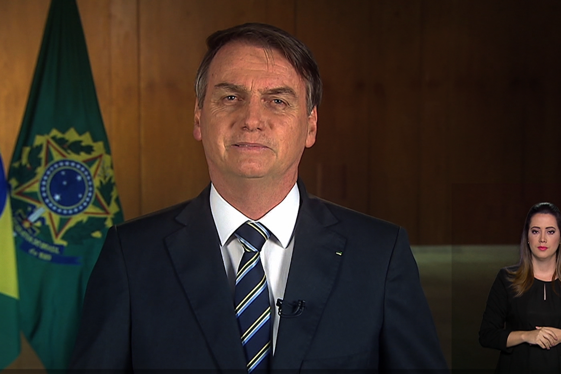 Presidente Jair Bolsonaro faz pronunciamento no Dia do Trabalho 