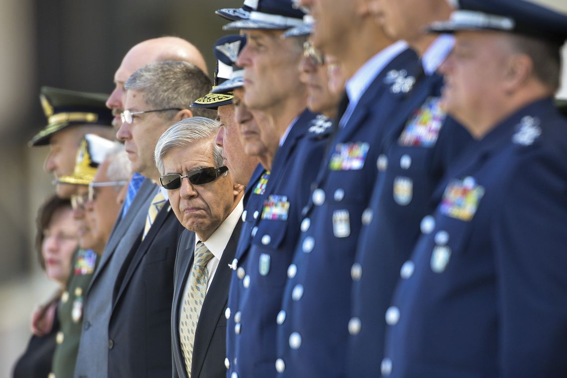 Marcelo Camargo/Agência Brasil O ministro do Gabinete de Segurança Institucional, General Augusto Heleno, durante evento comemorativo dos 146 anos de nascimento de Alberto Santos-Dumont, Patrono da Aeronáutica e Pai da Aviação.
