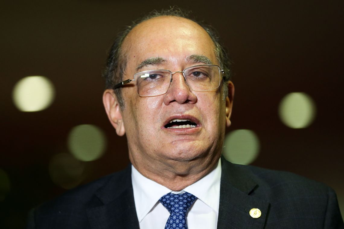 Marcelo Camargo/Agência Brasil Brasília - O presidente do TSE, Gilmar Mendes, durante entrevista coletiva após a abertura do 1º Seminário Internet e Eleições, organizado pelo Tribunal Superior Eleitoral (TSE) em parceria com o Ministério de Ciência e Tecnologia (Marcelo