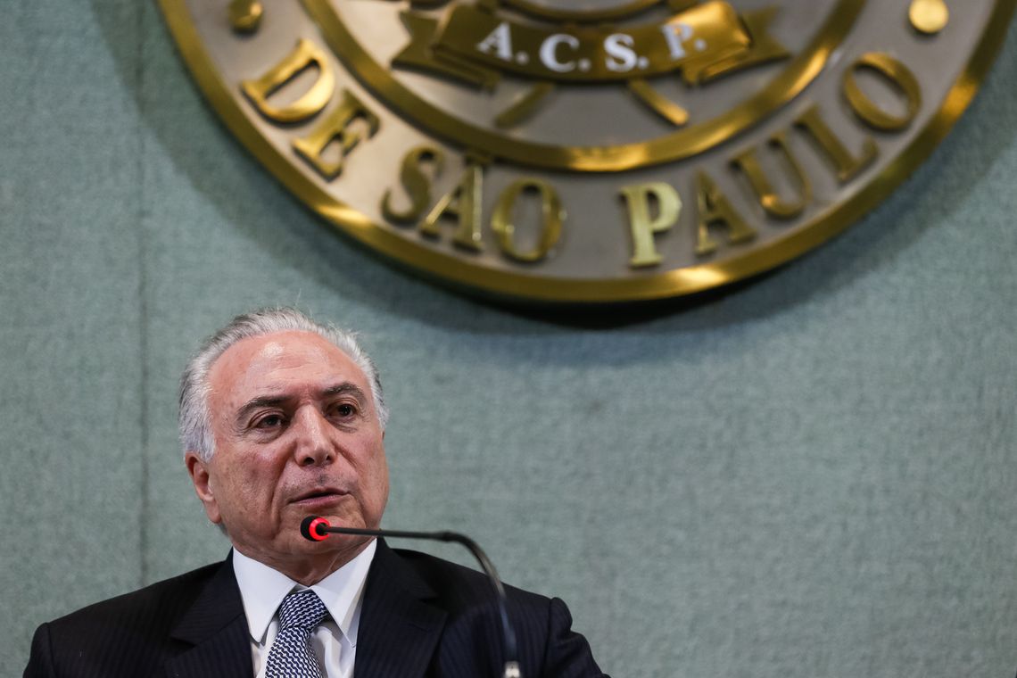 Beto Barata/Pr São Paulo - O presidente Michel Temer discursa na cerimônia de abertura da sessão plenária da Federação das Associações Comerciais do Estado de São Paulo (Beto Barata/PR)