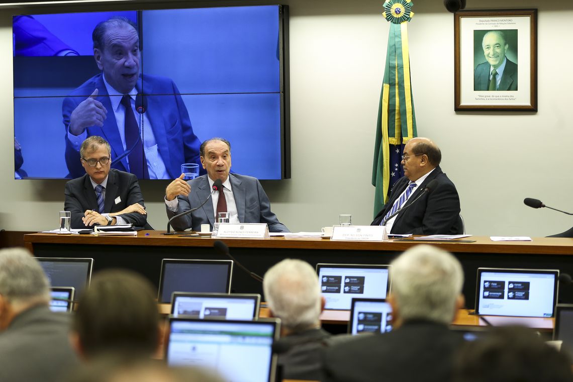 Marcelo Camargo/Agência Brasil O ministro das Relações Exteriores, Aloysio Nunes Ferreira, participa de audiência pública na Comissão de Relações Exteriores e Defesa Nacional da Câmara.