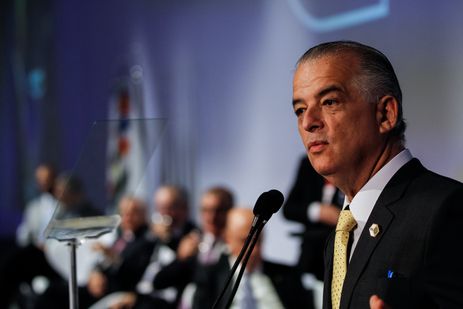 O governador de São Paulo, Márcio França, participa da cerimônia de abertura da APAS Show 2018.