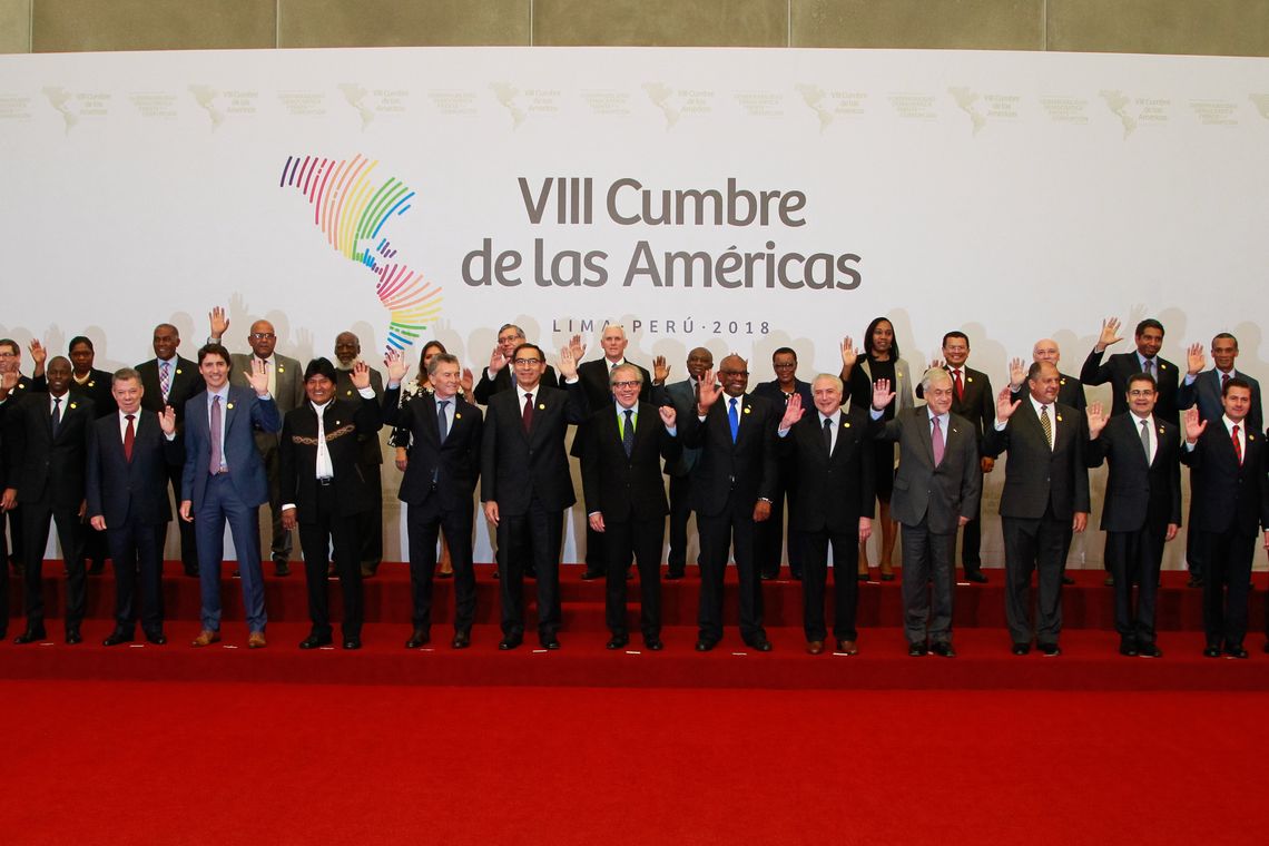 Clauber Cleber Caetano/PR Lima - Presidente Michel Temer durante foto oficial dos Chefes de Estado e de Governo na 8ª Cúpula das Américas, no Peru
(Clauber Cleber Caetano/PR)