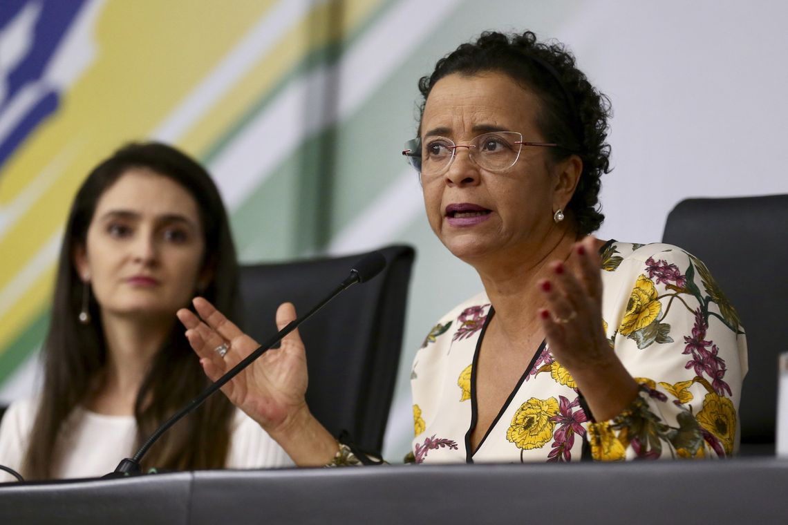 Fabio Rodriguez Pozzebom/Agência Brasil A representante da Casa Civil, Veronica Sánchez e a primeira dama do DF, Márcia Rollemberg durante o lançamento, no Ministério do Planejamento, do programa Viva Voluntário.