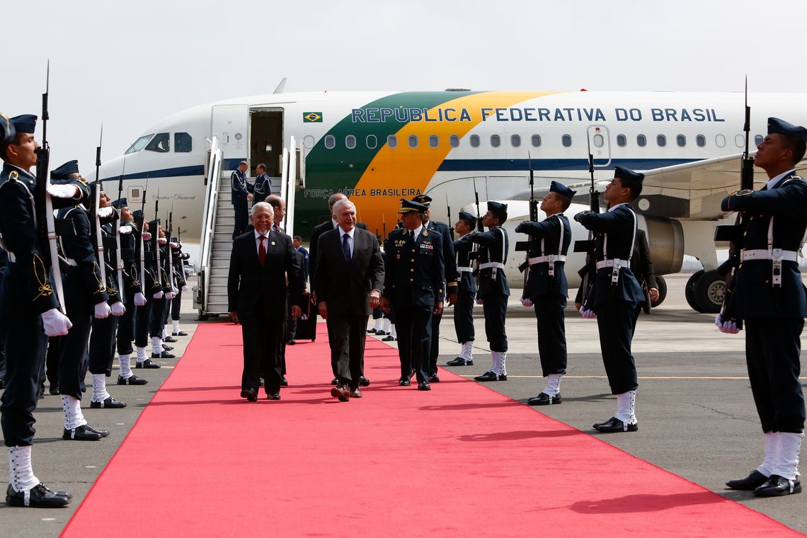 Alan Santos/PR Lima - O presidente Michel Temer chega a Lima, no Peru, para participar da 8ª Cúpula das Américas (Alan Santos/PR)