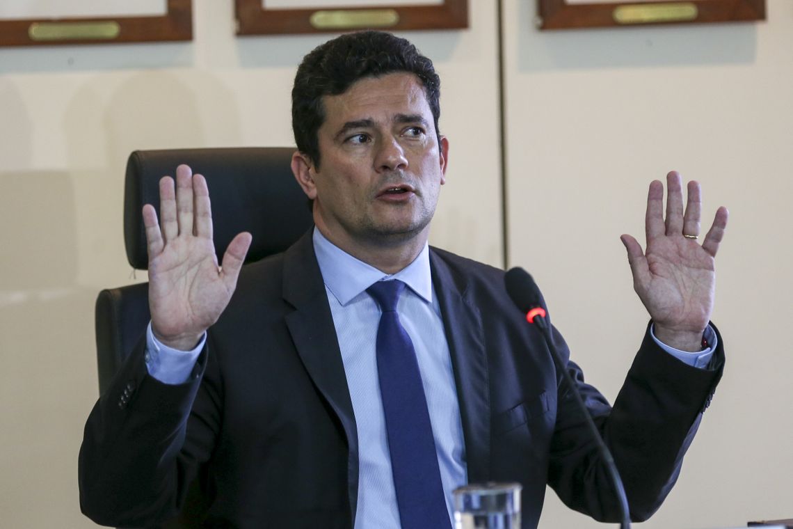 Fabio Rodrigues Pozzebom/Agência Brasil O futuro ministro da Justiça, juiz federal Sérgio Moro, durante coletiva de imprensa após reunião com o atual ministro da pasta, Torquato Jardim.