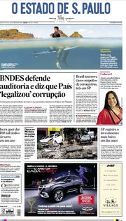 Capa do Jornal O Estado de S. Paulo Edição 2020-01-30