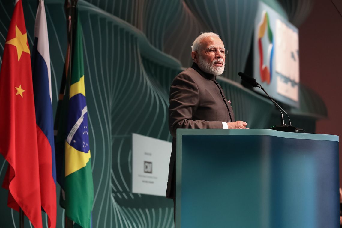 Marcos Corrêa/PR
Palavras do Primeiro-ministro da República da Índia, Narendra Modi.