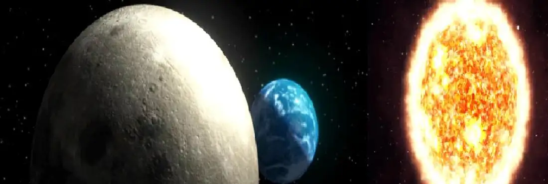 Sol e Lua Sol e Lua parece do mesmo tamanho quando são vistos da Terra, mas é tudo ilusão de ótica