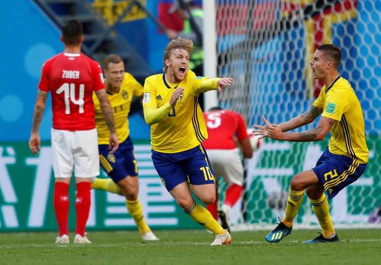 Copa 2018, Suiça e Suécia, GolLustig                   REUTERS/Lee