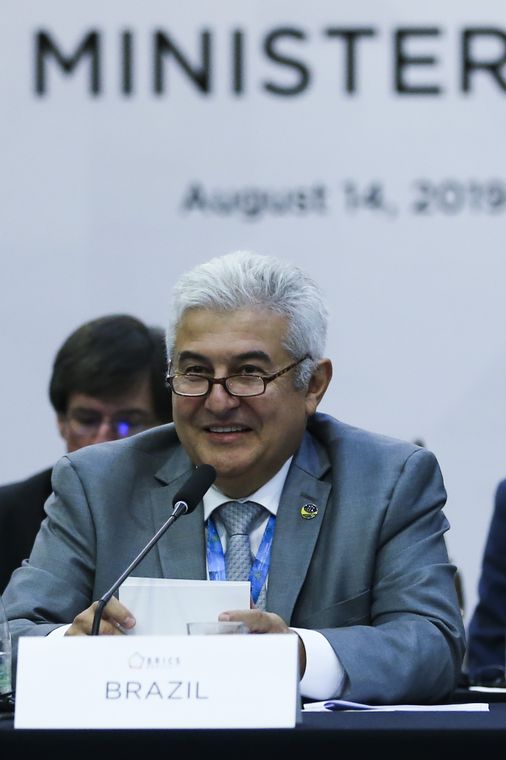 José Cruz/Agência Brasil O ministro da Ciência, Tecnologia, Inovações e Comunicações, Marcos Pontes, participa da 5ª Reunião de Ministros de Comunicações dos BRICS, no Hotel Windsor Plaza