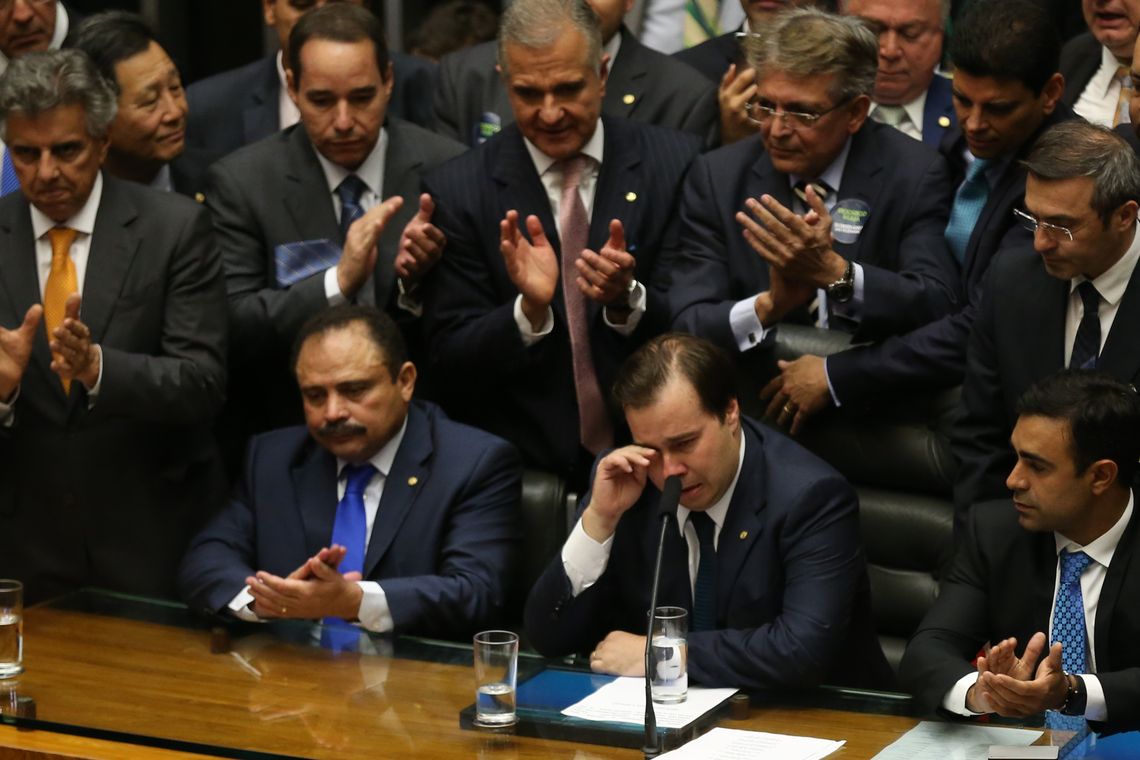 Fabio Rodrigues Pozzebom/Agência Brasil Brasília - O deputado Rodrigo Maia (DEM-RJ) foi eleito presidente da Câmara dos Deputados, com 285 votos. (Fabio Rodrigues Pozzebom/Agência Brasil)