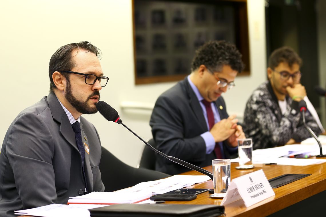 Marcelo Camargo/Agência Brasil O presidente do Instituto Nacional de Estudos e Pesquisas Educacionais Anísio Teixeira (Inep), Elmer Coelho Vicenzi, participa de audiência pública na Comissão de Educação da Câmara para debater as condições para realizar o Enem 2019.