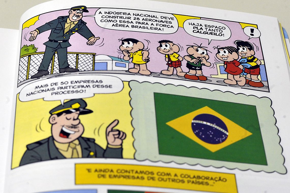 Marcello Casal Jr/Agência Brasi O Ministério da Defesa e a Agência Brasileira de Desenvolvimento Industrial, lançam o almanaque A Turma da Mônica e a Indústria de Defesa.