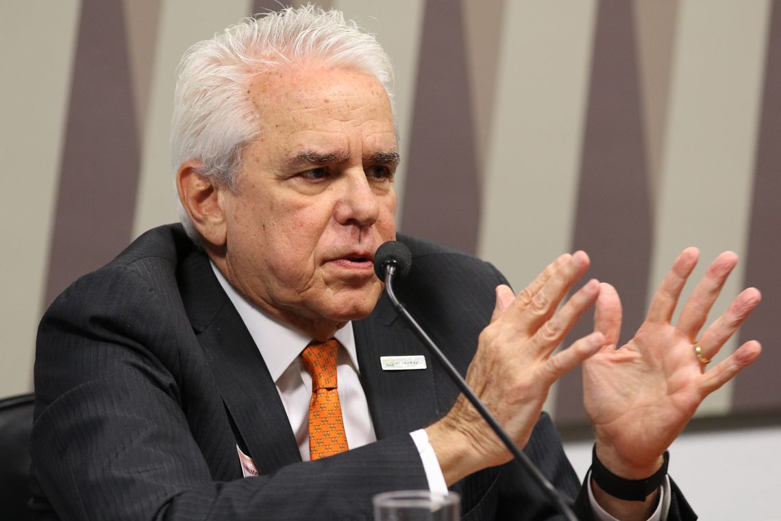 Fabio Rodrigues Pozzebom/Agência Brasil O presidente da Petrobras, Roberto Castello Branco, participa da audiência pública interativa, na Comissão de Infraestrutura (CI) do Senado Federal