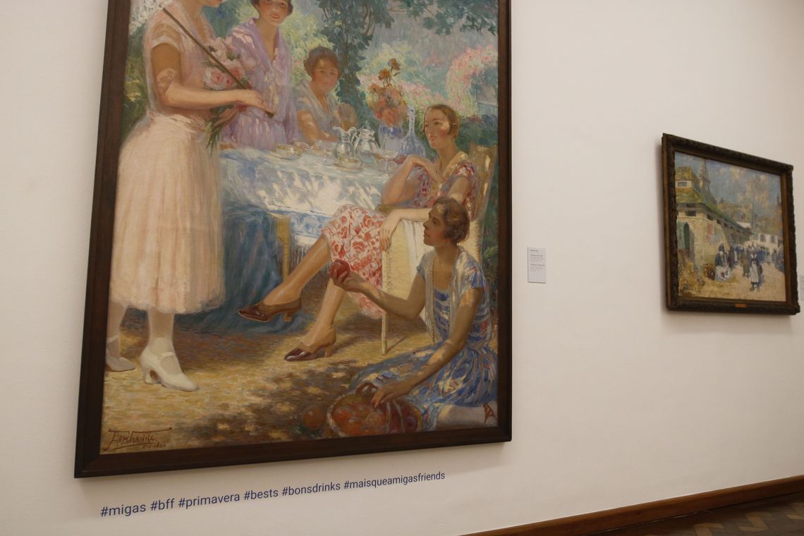 Fernando Frazão/Agência Brasil Exposição Hashtags da Arte, no Museu Nacional de Belas Artes, usa palavras-chave da internet em obras do acervo para engajar o público nas redes sociais.